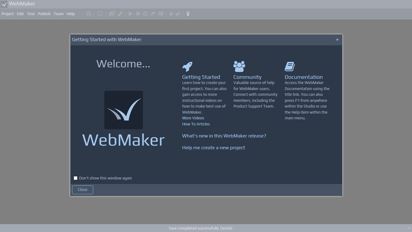 Getting Started with WebMaker